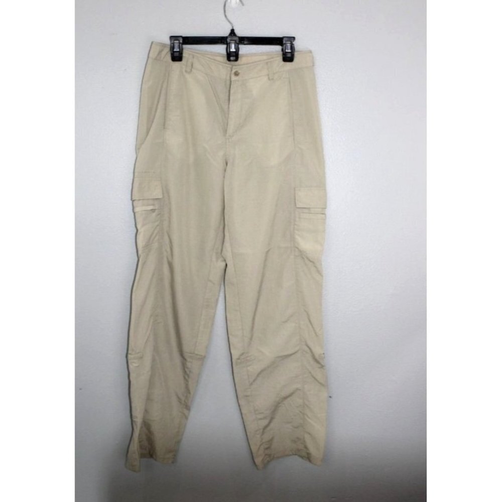 Columbia Pants Women's M Khaki Tan Ripstop Cargo Hiking Fishing Gorpcore Outdoor